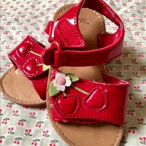 Gymboree size 5 toddler cherries sandals